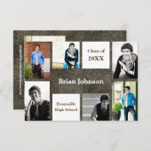 Zes/zeven-fotoleder - 3x5-Afstudeerder aankondigin Kaart (Voorkant / Achterkant)