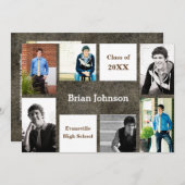 Zes/zeven foto's leder - Aankondiging Afstudeerder (Voorkant / Achterkant)