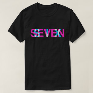 Zes Zeven Glitch Optische Illusie Meme Kunst T-shirt