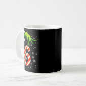 Zes Zeven Grappig Kerst Koppel Overeenkomen Meme Koffiemok (Voorkant links)