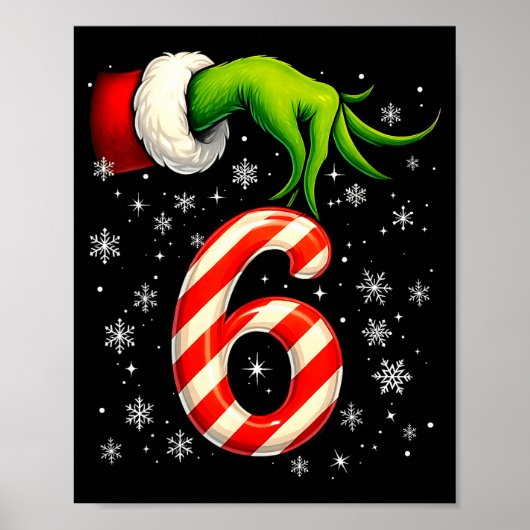 Zes Zeven Grappig Kerst Koppel Overeenkomen Meme Poster (Voorkant)