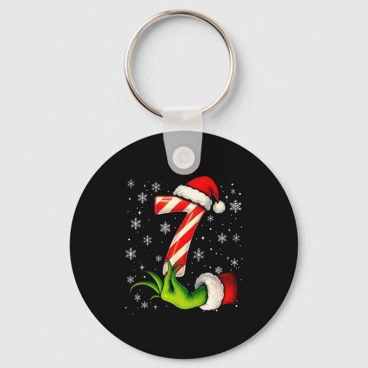 Zes Zeven Grappig Kerst Koppel Overeenkomen Meme  Sleutelhanger (Voorkant)