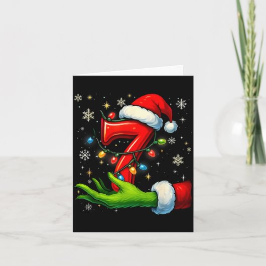 Zes Zeven Grappige Kerst Meme Koppel Matching Kaart (Voorkant)