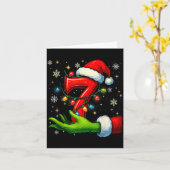 Zes Zeven Grappige Kerst Meme Koppel Matching Kaart (Gele Bloem)