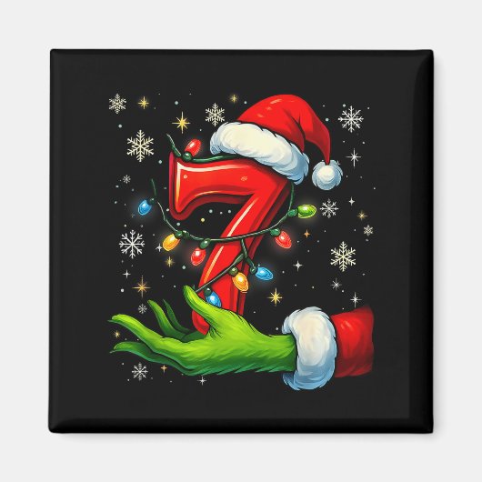 Zes Zeven Grappige Kerst Meme Koppel Matching  Magneet (Voorkant)