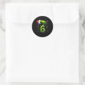 Zes Zeven Grappige Kerst Meme Koppel Passend Ronde Sticker (Tas)