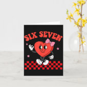 Zes Zeven Hart 6 7 Meme Jongen Meisje Grappige Val Kaart (Gele Bloem)