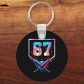 Zes Zeven Honkbal Ijs Drip Cool 67 Gen Alph Sleutelhanger (Voorkant)
