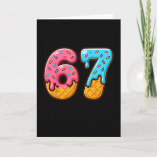 Zes Zeven Ijs Drip Cool Meme 67 Grappig Nummer Kaart