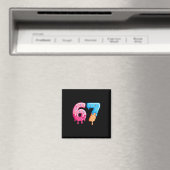 Zes Zeven Ijs Drip Cool Meme 67 Grappig Nummer Magneet (Insitu (Vaatwasser))