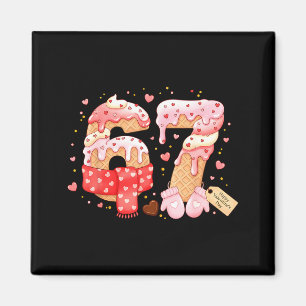Zes Zeven Ijs Drip Cool Meme 67 Grappige Valent Magneet