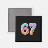Zes Zeven Ijs Drip Grappig 67 Meme Nummer 6 En Magneet (Voorkant / Achterkant)