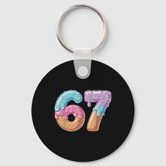 Zes Zeven Ijs Drip Grappig 67 Meme Nummer 6 En Sleutelhanger (Voorkant)