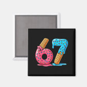 Zes Zeven IJsdrup Cool Meme 67 Grappig Nummer Magneet (Voorkant / Achterkant)