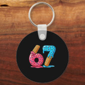 Zes Zeven IJsdrup Cool Meme 67 Grappig Nummer Sleutelhanger (Voorkant)