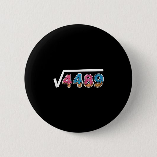 Zes Zeven Ijsje Drip Cool Meme 67 Grappige Vierkan Ronde Button 5,7 Cm (Voorkant)