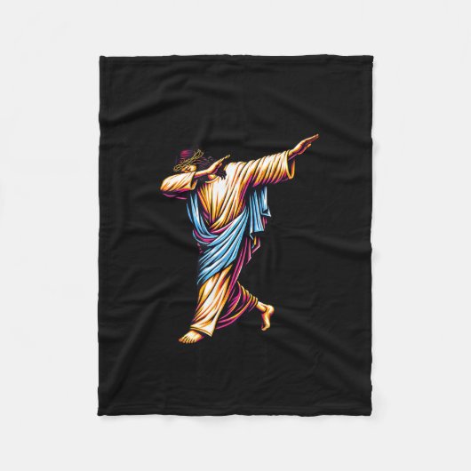 Zes Zeven Jezus Dabbing Kerstmis 6 7 Meme 67 Kinde Fleece Deken (Voorkant)