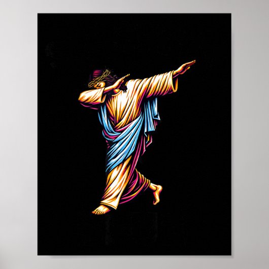 Zes Zeven Jezus Dabbing Kerstmis 6 7 Meme 67 Kinde Poster (Voorkant)