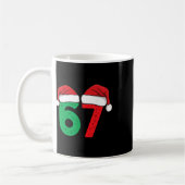 Zes Zeven Kerst 6 7 Meme Grappige Kerstmis Koffiemok (Links)