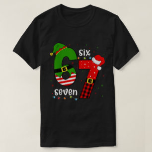 Zes Zeven Kerst Elf Kerstman Meme T-shirt