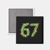 Zes Zeven Kerst Pickle Grappige Feestdag 67 Meme  Magneet (Voorkant / Achterkant)