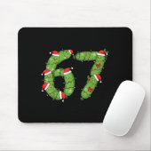 Zes Zeven Kerst Pickle Grappige Feestdag 67 Meme Muismat (Met muis)