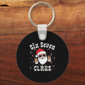 Zes Zeven Kerstman Grappig 67 Kerst Meme Jongens Sleutelhanger (Voorkant)
