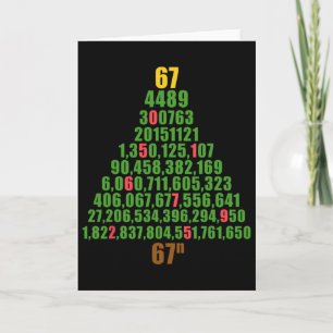 Zes Zeven Kerstmis 67 Tot De Nde Macht Grappig 6 7 Kaart
