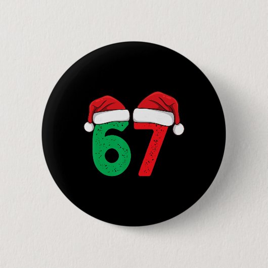 Zes Zeven Kerstmis 6 7 Meme Grappige Kerstmis Ronde Button 5,7 Cm (Voorkant)