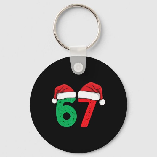 Zes Zeven Kerstmis 6 7 Meme Grappige Kerstmis  Sleutelhanger (Voorkant)