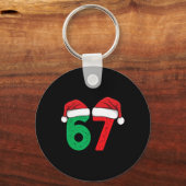 Zes Zeven Kerstmis 6 7 Meme Grappige Kerstmis  Sleutelhanger (Voorkant)