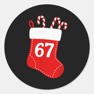Zes Zeven Kinderen 67 Jongens Meisjes 6 7 Kerst So Ronde Sticker