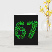 Zes Zeven Meme 67 St. Patrick's Day Shamrocks Here Kaart (Gele Bloem)