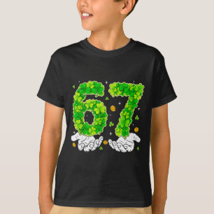 Zes Zeven Meme 67 St. Patricks Day Shamrocks Manne T-shirt