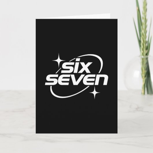 Zes Zeven Meme Cool Y2k 67 Gen Alpha Slaang Kaart (Voorkant)