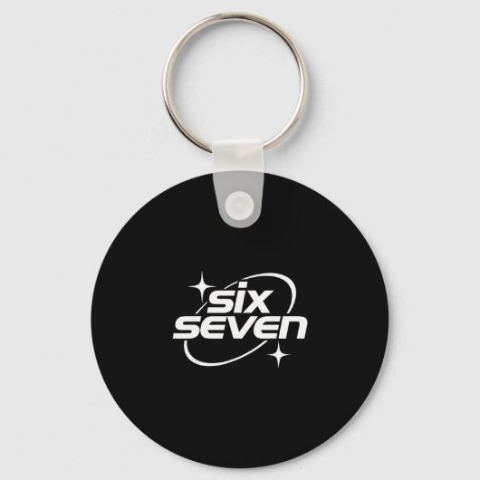 Zes Zeven Meme Cool Y2k 67 Gen Alpha Slang Sleutelhanger (Voorkant)
