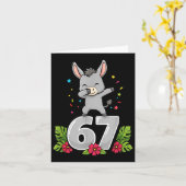 Zes Zeven Meme Dabbing Baby 67 Grappig Gen Z Apha  Kaart (Gele Bloem)