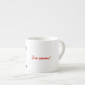 Zes zeven! Meme Espresso Kop (Voorkant rechts)