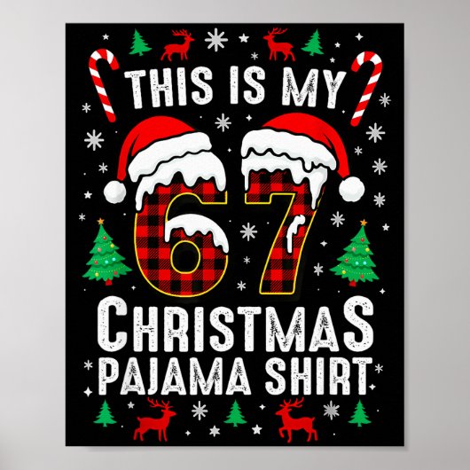 Zes Zeven Meme Gen Alpha Slang Brainrot Citaat Poster (Voorkant)