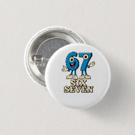 Zes Zeven Meme Gen Z Ronde Button 3,2 Cm