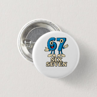 Zes Zeven Meme Gen Z Ronde Button 3,2 Cm