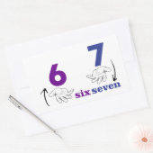 zes zeven meme grappig cool rechthoekige sticker (Envelop)