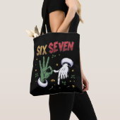 Zes Zeven Meme Grappig Gemeen Guy Kerst Viral 6 7 Tote Bag (Dichtbij)