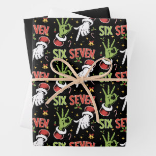 Zes Zeven Meme Grappige Gemene Kerel Kerst Viraal  Inpakpapier Vel