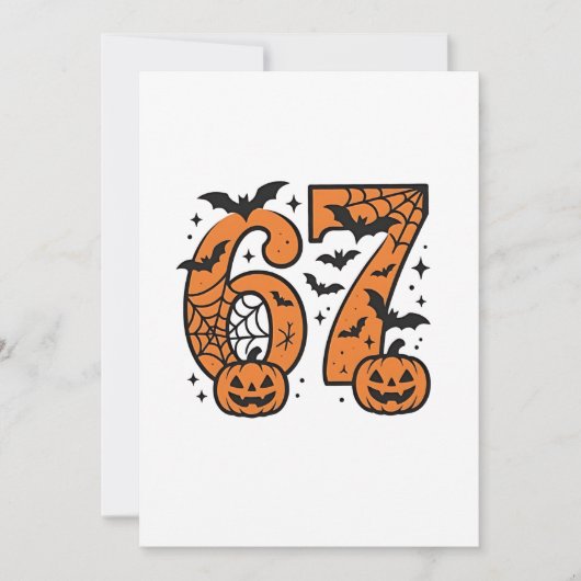 Zes Zeven Meme Halloween 67 Mason Spooky Aankondiging (Voorkant)