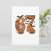 Zes Zeven Meme Halloween 67 Mason Spooky Aankondiging (Staand voorkant)