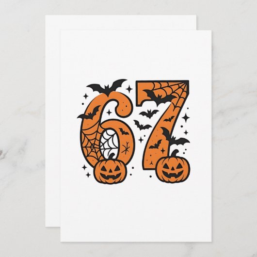 Zes Zeven Meme Halloween 67 Mason Spooky Aankondiging (Voorkant / Achterkant)