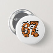 Zes Zeven Meme Halloween 67 Mason Spooky Ronde Button 5,7 Cm (Voorkant /achterkant)