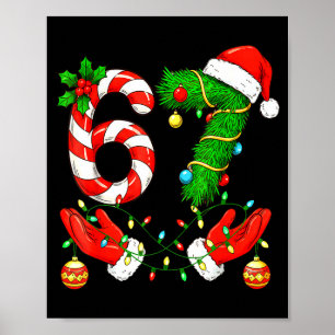 Zes Zeven Meme Kerstmis 67 Kerstman Grappige Kerst Poster