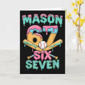 Zes Zeven Meme Mason Ijs Drip Grappig Bysebyll Kaart (Gele Bloem)
